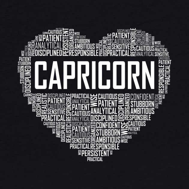 Capricorn Zodiac Heart by LetsBeginDesigns